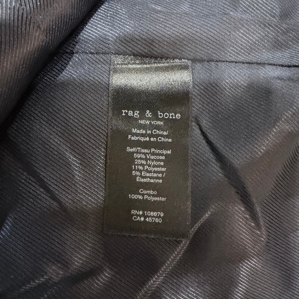 rag & bone Navy Pinstripe Wool Blend Vest - Picture 7 of 8